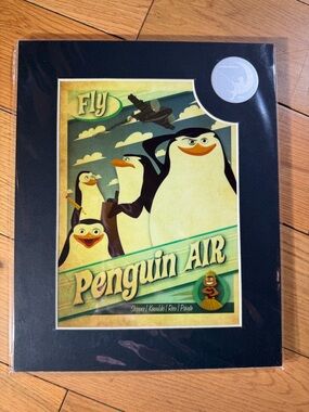 Madagascar "Penguin Air" Limited Edition Laser Cel - COA